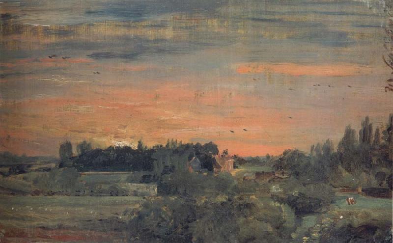 John Constable View towards the rectory,East Bergholt 30 September 1810